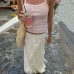 Sexy Low-Waist Crochet Fashionable Elegant Fitted Midi Skirt
