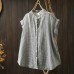 Sleeveless Plaid Shirt Women Loose Slim Fit Japanese Style Casual Soft Top