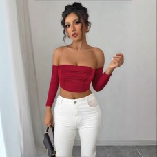Sexy One-Shoulder Top  Women's Clothing