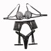 Sexy Perspective Lace Mesh Collection Slimming and Shaping Sexy Underwear Four Piece Set