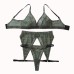 Snake print comfortable back shaping sexy lingerie split set