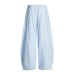 Small Plaid Loose Wide-Leg Trousers with Drawstring Pleat Design for Men