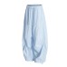 Small Plaid Loose Wide-Leg Trousers with Drawstring Pleat Design for Men