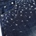Street Design Floral Embroidered Denim Wide-Leg Long Pants Men's Vibe Trendy Washed Distressed Straight Leg Trousers
