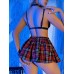 Metal buckle bra see through sexy dress erotic lingerie