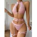 Metal heart chain underwear gathering garter belt underwear lace seduction set for women Metal heart chain underwear gathering garter belt underwear lace seduction set for women