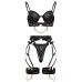 Metal buckle interwoven splicing hollow bra sexy lingerie Metal buckle interwoven splicing hollow bra sexy lingerie