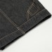 Inverted Design Distressed Jeans with Letter Embroidery Pockets and Wide Leg Trousers