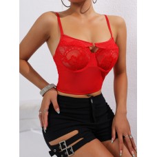 Sexy slim fit gathering suspender lace lace vest sexy lingerie