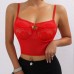 Sexy slim fit gathering suspender lace lace vest sexy lingerie