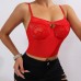 Sexy slim fit gathering suspender lace lace vest sexy lingerie
