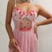 Love Net Cloth Exposed Back Perspective Low cut Steel Circle Sexy Sex Sleeping Skirt Two Piece Set Love Net Cloth Exposed Back Perspective Low cut Steel Circle Sexy Sex Sleeping Skirt Two Piece Set