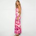 Printed Sexy Backless Waist-tightening Bodycon Strapless Dress