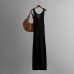 V-neck hollow out slit dress
