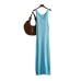 V-neck hollow out slit dress
