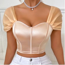 Small vest sexy satin one shoulder beautiful back strap strapless