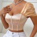 Small vest sexy satin one shoulder beautiful back strap strapless