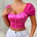 Small vest sexy satin one shoulder beautiful back strap strapless