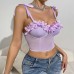 Fishbone corset sexy strapless ultra short top