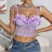Fishbone corset sexy strapless ultra short top