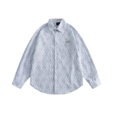Diamond grid long sleeved shirt