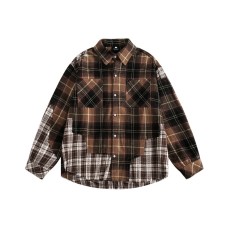 Splicing plaid shirt for men Splicing plaid shirt for men