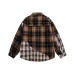 Splicing plaid shirt for men