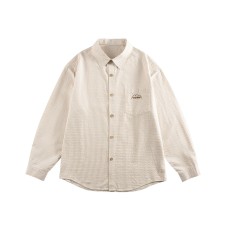Striped embroidered long sleeved shirt for men and women