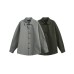 Foam gauze plaid long sleeved shirt for men's casual wear