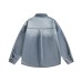 Washed gradient denim long sleeved shirt