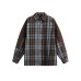 Patchwork contrasting checkered long sleeved shirt Patchwork contrasting checkered long sleeved shirt