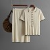 Skirt Set with Polo Collar Two-Piece Suit