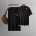 Skirt Set with Polo Collar Two-Piece Suit