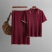 Skirt Set with Polo Collar Two-Piece Suit