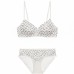 Seamless Women's Invisible Jelly Gel Fixed Cup Small Chest Gathering Soft Support Sexy Deep V Wireless Bra Set