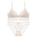 Sexy Lace Bra Set for Women French Style Thin Strap Backless Triangle Cup Wireless Bra Set Sexy Lace Bra Set for Women French Style Thin Strap Backless Triangle Cup Wireless Bra Set