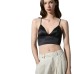 Triangle Cup Bra Sexy Backless Thin Strap Smooth Camisole Bralette Women Summer