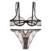 Style Lingerie Sexy Ultra-thin Pure Desire Embroidered Lace Bra Set for Large Breasts and Plus Size