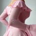 Sexy Transparent Mesh Pure Desire One-Shoulder Dress Seductive Erotic Uniform Underwear