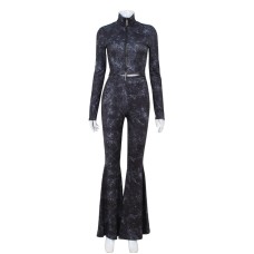 Trendy long sleeved slim fit and slimming flared pants set