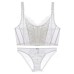 Underwear Large Chest Minimizer Shaping Soft Bone Bra Set Sexy Thin Mesh Lace Bra Set