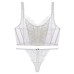 Underwear Large Chest Minimizer Shaping Soft Bone Bra Set Sexy Thin Mesh Lace Bra Set