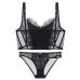 Underwear Large Chest Minimizer Shaping Soft Bone Bra Set Sexy Thin Mesh Lace Bra Set