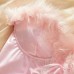 Cute Pink Bunny Role-Playing Costume with Furry Tail and Ears for Cosplay Party