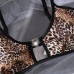 Leopard Print Lace  Underwear Set - Sexy Semi-Transparent Ultra-Thin Large Bust Minimizer Push-Up Bra Set
