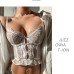 Sexy Style Women's  Pure Desire Thin Lace Boned Shapewear Bra Large Chest Minimizer Plus Size Bustier