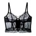 Sexy Style Women's  Pure Desire Thin Lace Boned Shapewear Bra Large Chest Minimizer Plus Size Bustier