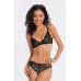 Plus Size Lingerie Sexy Lace Embroidery Ultra-thin Large Bust Minimizer Leopard Print Bra Set
