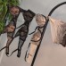 Plus Size Lingerie Sexy Lace Embroidery Ultra-thin Large Bust Minimizer Leopard Print Bra Set