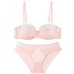 Half-Cup Underwear French Thin Comfortable Gathering Sexy Lace Bra Women Seamless Smooth Bra Set